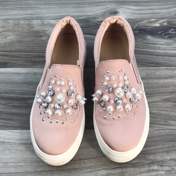 Mossimo Blush pink slip on sneakers - Picture 2 of 5